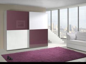 Šatní skříň Lux 10 Barva korpusu: Bílá, Rozměry: 244 cm
