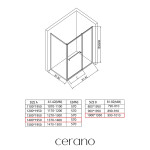 CERANO - Sprchový kout Versaro L/P - 6 mm - chrom, transparentní sklo - 140x100 - zasouvací CER-8050BD80318