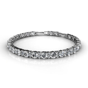 Royal Fashion stříbrný pozlacený náramek Swarovski DBS0147-001-WG