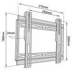 TB Touch TB-250 / Nástěnný držák TV / pevný / do 42" / VESA 200x200 / do 40 kg (TB-250)
