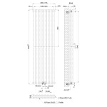 INVENA - Těleso dekorativní, vertikální duo 1600x480 bílé; UG-20-B16-A