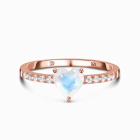 Royal Fashion prsten 14k zlato Vermeil GU-DR23089R-ROSEGOLD-MOONSTONE-TOPAZ Velikost: 7 (EU: 54-56)