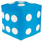 FRONTI Dětský taburet KOSTKA 35 cm - světlemodrá + bílá