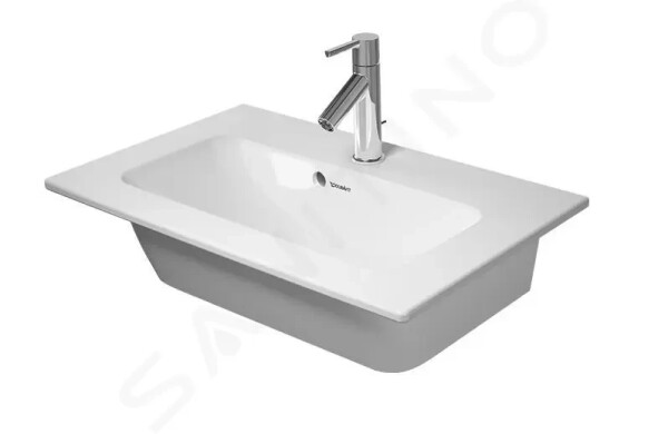 DURAVIT - ME by Starck Umyvadlo nábytkové Compact, 630x400 mm, bez otvoru pro baterii, s WonderGliss, alpská bílá 23426300601