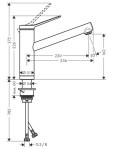 HANSGROHE - Zesis M33 Dřezová baterie 160, sklopná pod okno, chrom 74805000