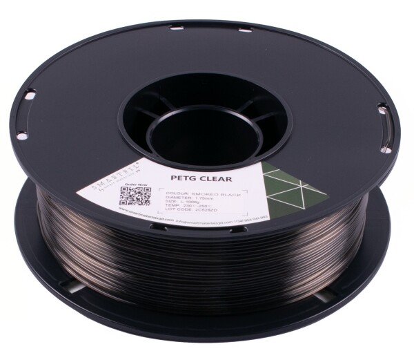 PETG CLEAR filament Smoked Black 1,75 mm Smartfil 1 kg