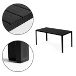 Velký zahradní stůl v černé barvě