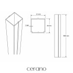 CERANO - Rozšiřovací profil pro sprchové dveře Porte L/P - černá - 30 mm CER-543922