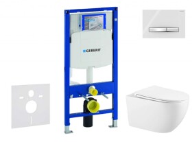 GEBERIT - Duofix Set předstěnové instalace, klozetu Gaia a sedátka softclose, tlačítko Sigma50, chrom/alpská bílá SANI11CA3141