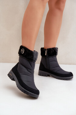 Dámské Módní zateplené sněhule Progress PROGJ-21-13 Černé 37