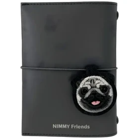 Nimmy Big Eyed Pet 2.0 Dog černá / Zápisník s perem / Umělá kůže a textil (N-XDY-SZB-09A-D)