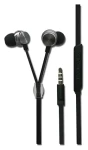 2GO In-Ear Luxury Zipper-Style antracitová / Sluchátka do uší s mikrofonem / 3,5 mm jack / drátová (794476)