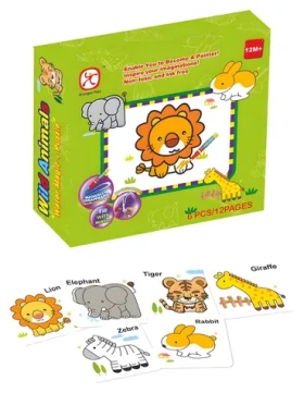 MAC TOYS Vybarvovací puzzle Zvířátka