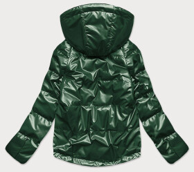 Zelená dámská lesklá bunda oversize model 16149472 Zelená 6&8 Fashion