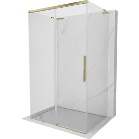 MEXEN/S - Rox-3S L sprchový kout 3 stěnný , posuvný 115 x 120, transparent, zlato 8C2L-115-120-50-00-3S