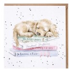 Přání Wrendale Designs A Pup´s Life, 15x15 cm - Štěně