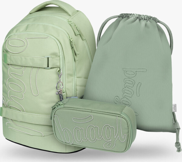 BAAGL SET 3 Skate Max Mentol: batoh, penál, sáček GRS