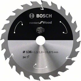 Bosch Accessories Bosch 2608837667 tvrdokovový pilový kotouč 136 x 15.875 mm Počet zubů (na palec): 24 1 ks