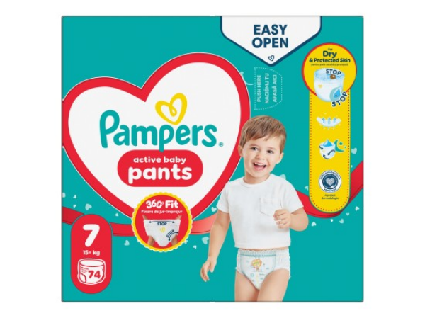 Pampers Active Baby Pants, vel. 7, 74 ks