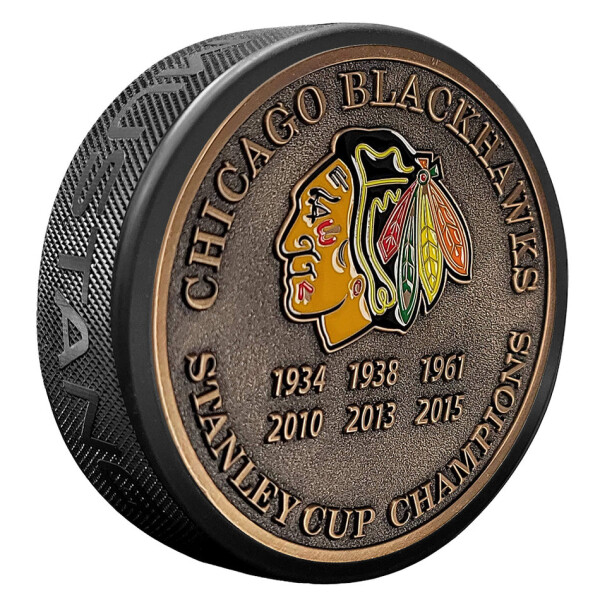 Mustang Puk Chicago Blackhawks NHL Stanley Cup Years Gold Medallion