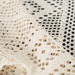 DumDekorace Stylový ubrus s krajkovým lemem - béžový Dĺžka: 85 cm | Šírka: 85 cm