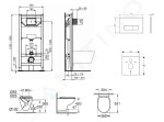 IDEAL STANDARD - ProSys Set předstěnové instalace, klozetu a sedátka Bau Ceramic, tlačítka Oleas M2, Rimless, SoftClose, chrom ProSys120M SP63