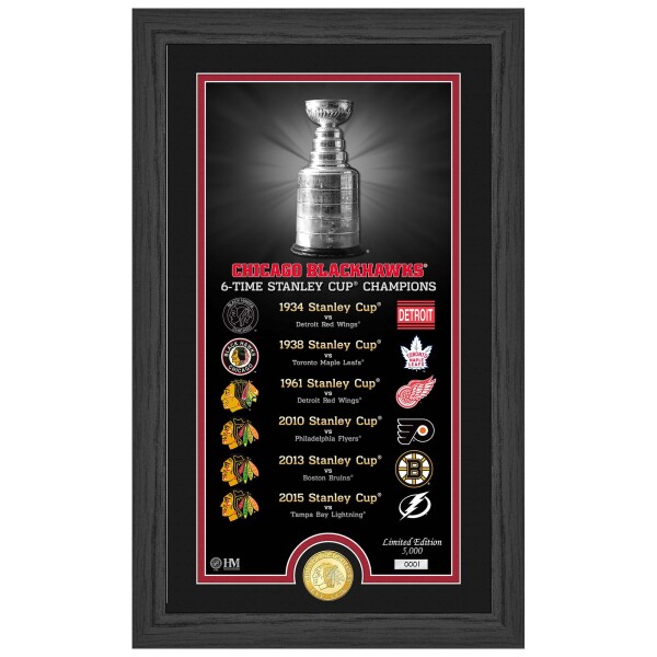 Obraz Chicago Blackhawks NHL Stanley Cup Legacy Bronze Coin
