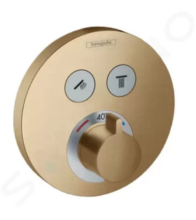 HANSGROHE - Shower Select Termostatická baterie pod omítku pro 2 spotřebiče, kartáčovaný bronz 15743140