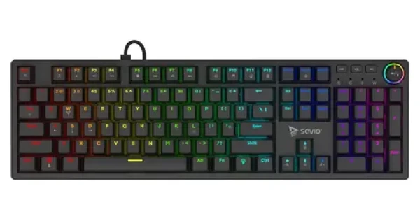 SAVIO STYX černá / Mechanická klávesnice / Outemu Brown / Hot-swap / RGB / US layout (STYX BROWN)