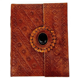 Kožený deník malý 15x10cm, ruční papír