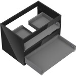 MEXEN - Box-A skříňka pro umyvadlo 70, 2 zásuvky, černá lesk 91AX0-0700-470-2-70