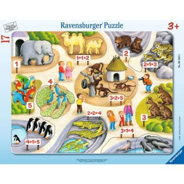 RAVENSBURGER První počty do 5 v ZOO 17 dílků