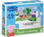 Oboustranné puzzle Prasátko Peppa: Piknik 60 dílků