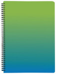 Twin wire blok A5 PP OMBRE zelená