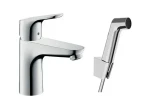 Hansgrohe Focus E2 - Umyvadlová baterie 100 | s ruční sprchou Bidette chrom (31927000)
