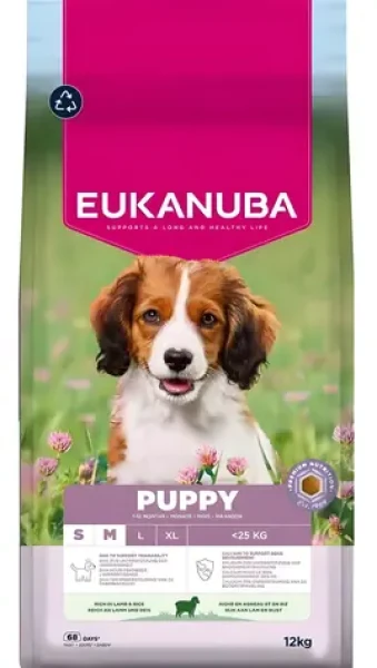 Eukanuba Premium Puppy Small Medium Lamb Rice / Granule pro štěňata / malá a střední plemena / 12 kg (1724-351812)