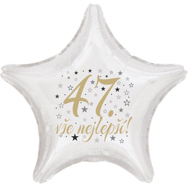 47. narozeniny balónek hvězda Balonky.cz 47. narozeniny balónek hvězda Balonky.cz