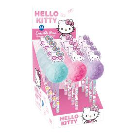 Colorino gumovatelné pero POM - POM, Hello Kitty, 12 ks, modrá náplň, displej - 12ks