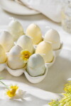Ib Laursen Svíčka Egg Fog, krémová barva
