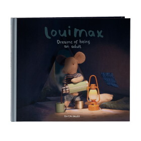 Maileg Kniha LouiMax – Dreams of being an adult, modrá barva, papír