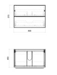 COMAD - Skříňka pod umyvadlo 80cm 2 zásuvky 5907611647950