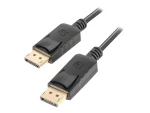 Lanberg DisplayPort M/M 0,5m černá / Kabel DisplayPort / v1.2 / 4K (CA-DPDP-10CC-0005-BK)
