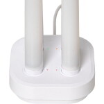 STAR TRADING Dobíjecí LED svíčky Flamme – set 4 ks + dobíjecí stanice, bílá barva, plast