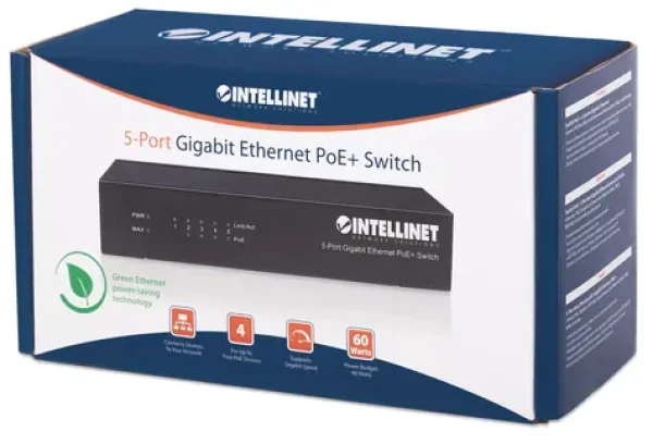 Intellinet 561228 / Switch / 5-port Gigabit / 4x PoE+ / 60 W (561228)