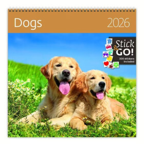 Kalendář 2026 - Dogs - se samolepkami