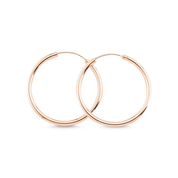 LUNICA Stříbrné kroužkouvé náušnice 2 cm ROSE GOLD 0504