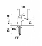 Laufen - Citypro Páková umyvadlová baterie, chrom HF500902100000