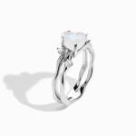 Royal Fashion stříbrný prsten GU-DR24615R-SILVER-MOONSTONE-SAPPHIRE Velikost: 8 (EU: 57-58)