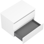 MEXEN/S - Rivel koupelnová skříňka pod umyvadlo 70 cm s deskou, 2 zásuvky, reliéf , bílá mat 91A20-07047-2-BFFC01