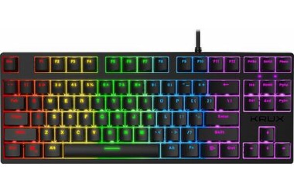 KRUX Atax RGB Outemu Blue TKL černá / US / Mechanická / USB 2.0 / herní (KRX0041)